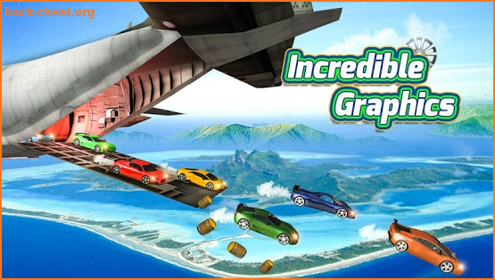 Skydiving Stunt Car Racing screenshot