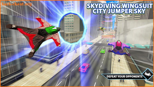 Skydiving  Wingsuit  City  Jumper  Sky screenshot