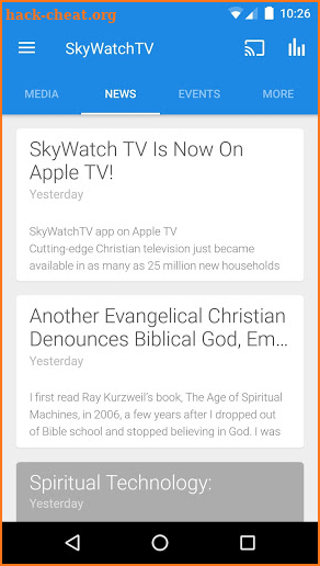 SkyWatchTV App screenshot