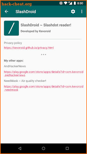 SlashDroid - Slashdot reader! screenshot