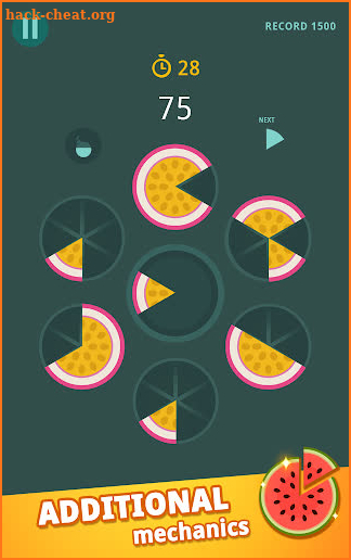 Slices! Fruit pieces! Circle puzzles game! screenshot