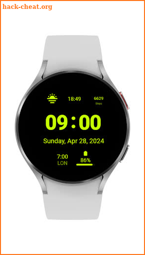 Slicky Clock Digital Watchface screenshot