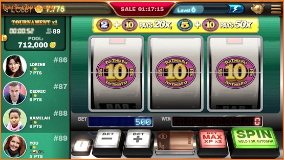 Slot Machine - 2x5x10x Times Pay Bonus Casino Game screenshot