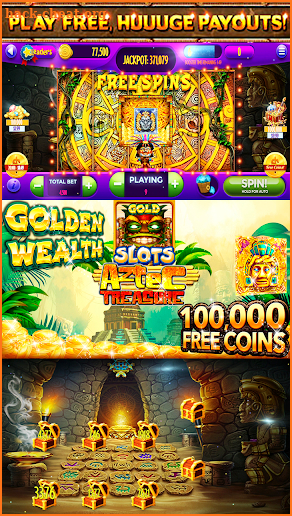 Slots! Azetc Gold Treasures Vegas Slot machines screenshot