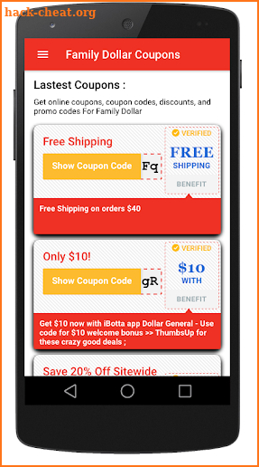 Smart coupons for Family Dollar store screenshot