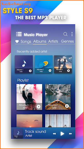 Smart Music Player style Samsung screenshot