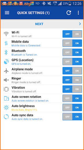 Smart Quick Settings screenshot