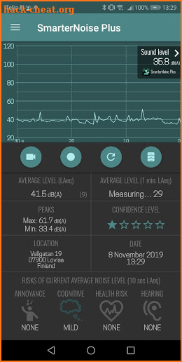 SmarterNoise + the smarter sound meter recorder screenshot