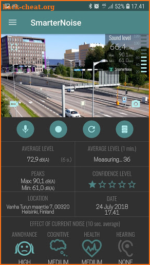 SmarterNoise - video sound meter recorder camera screenshot