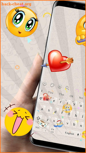 Smiley Emoji Keyboard Theme - Animoji & Stickers screenshot