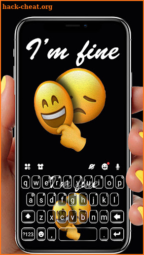 Smiley Mask Keyboard Background screenshot