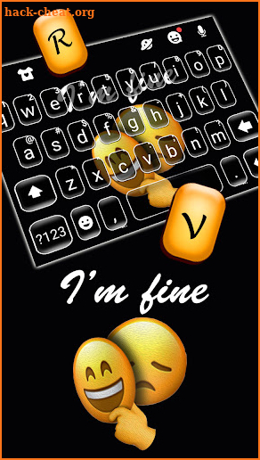 Smiley Mask Keyboard Background screenshot