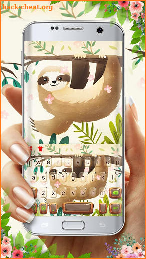 Smiling Sloth Keyboard Theme screenshot