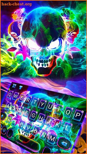 Smoke Colorful Skull Keyboard Theme screenshot