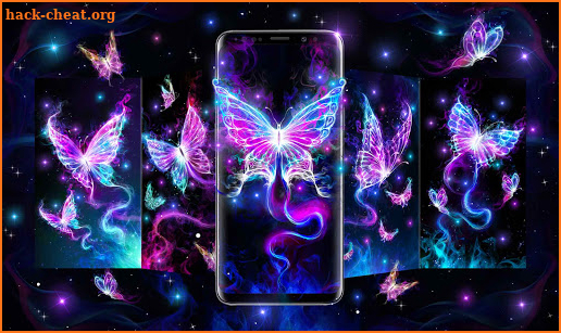 Smoking Neon Butterfly Live Wallpaper screenshot