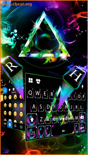 Smoky Hipster Triangle Keyboard Theme screenshot