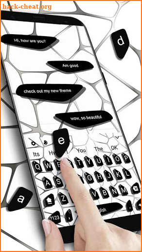 Sms Black and White keyboard Theme screenshot