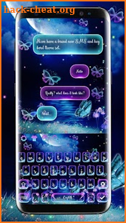 SMS Neon Fairyland Keyboard Theme screenshot