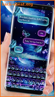 SMS Neon Fairyland Keyboard Theme screenshot