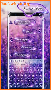 SMS Shimmer Lavender Keyboard screenshot