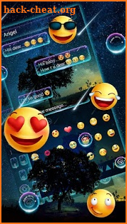 SMS Starry Galaxy Sky Keyboard Theme screenshot