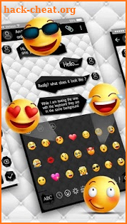 SMS Trendy Black And white Keyboard screenshot