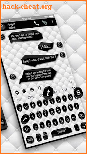 SMS Trendy Black And white Keyboard screenshot