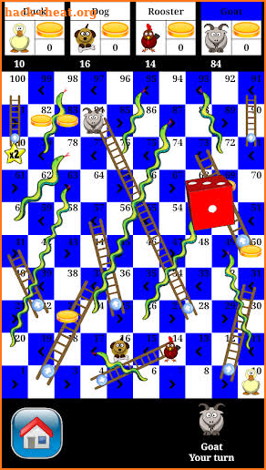 Snakes and Ladders - 2 to 4 player board game screenshot