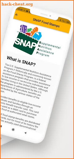 SNAP Food Stamps Info Guide screenshot