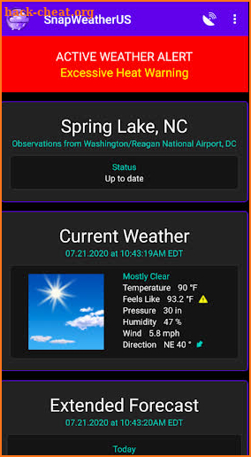 SnapWeatherUS screenshot