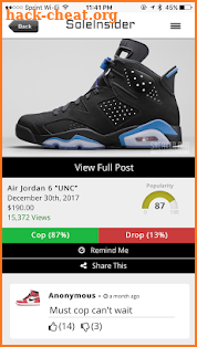 Sneaker Release Dates screenshot