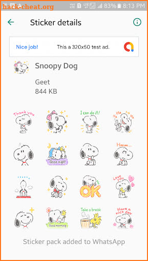 Snoopy Dog - Cute Puppy sticker screenshot