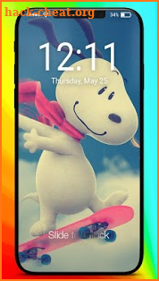 Snoopy Funny Cartoon Nice Dog App Lock Screen screenshot