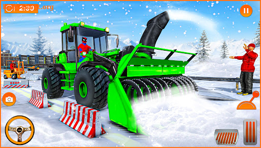 Snow Excavator: Superhero Game screenshot