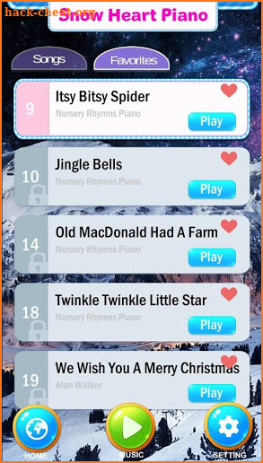 Snow Hearts Piano Tiles 2018 screenshot