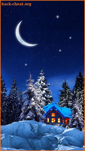 Snow Winter Night live wallpaper screenshot