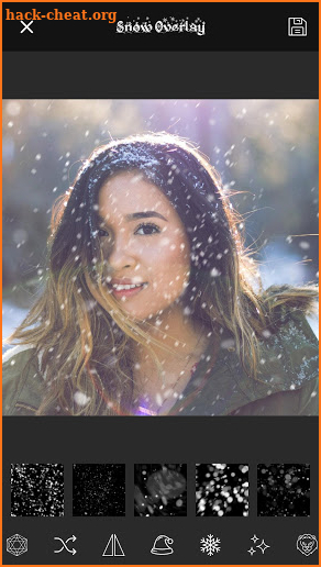 Snowfall Overlay Photo App screenshot