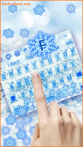 Snowflake Gravity Keyboard Theme screenshot