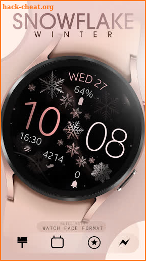 Snowflake Winter Watch Face screenshot