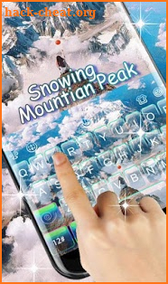 Snowing Mountain Peak Keyboard Theme screenshot