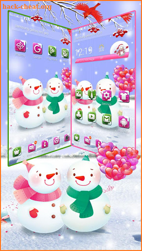 Snowman 3D Parallax Theme screenshot