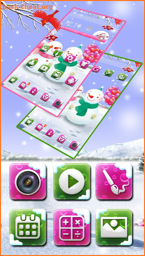 Snowman 3D Parallax Theme screenshot