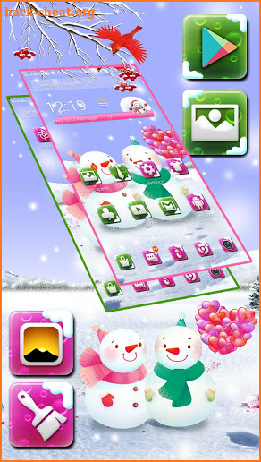 Snowman 3D Parallax Theme screenshot