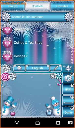 Snowman Go Keyboard theme screenshot