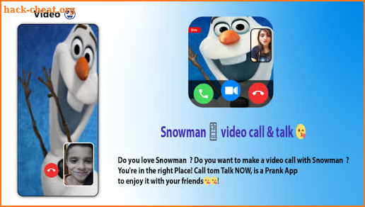 Snowman 📱 video call  +chat (game simulation) screenshot