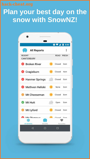 SnowNZ - New Zealand Snow Reports screenshot