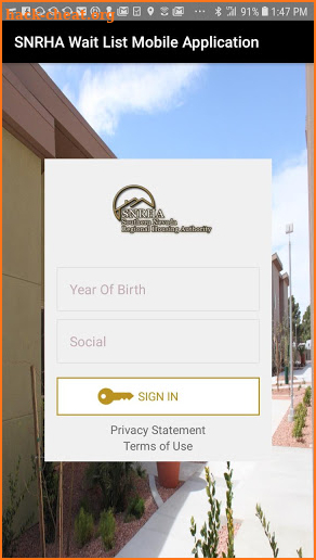 SNRHA Waitlist Mobile Application screenshot
