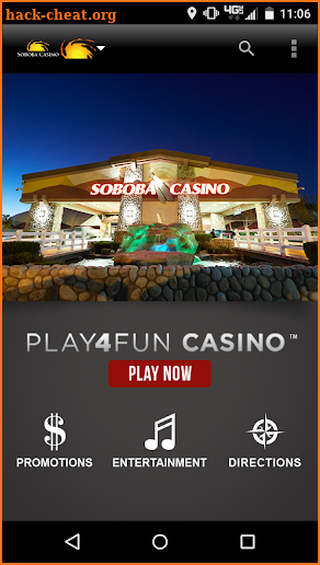 Soboba Casino screenshot