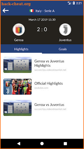 Soccer Highlights Videos screenshot