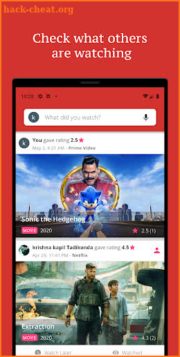 Social TV - Track, Share movies & shows screenshot